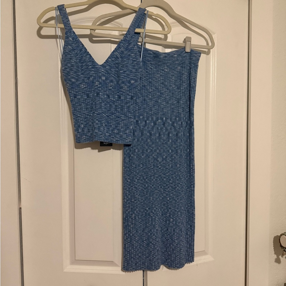 Rails Blue Skirt Set S top XS skirt NWT